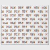 MSWソーシャルワークのマスターレトロ卒業 ラッピングペーパー (フラット)