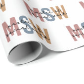 MSWソーシャルワークのマスターレトロ卒業 ラッピングペーパー (ロールコーナー)