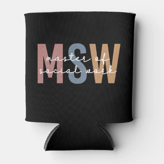 MSWソーシャルワークのマスターレトロ卒業 缶クーラー (正面)