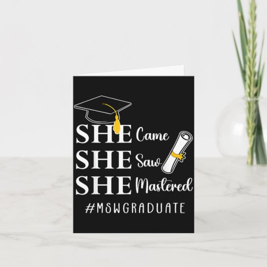 MSW修士号 ソーシャルワーク修士 カード (正面)