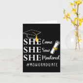 MSW修士号 ソーシャルワーク修士 カード (黄色い花)