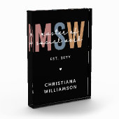 MSW社会カスタム業務修士レトロ卒業 フォトブロック (左)