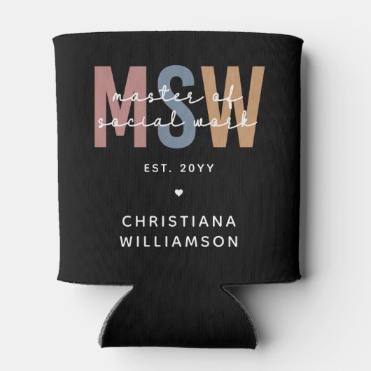 MSW社会カスタム業務修士レトロ卒業 缶クーラー (裏面)