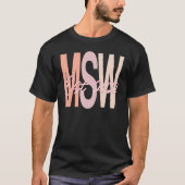 Msw 2022卒業ソーシャルワークマスターズ学位Wor Tシャツ (正面)