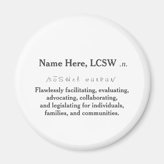 MSW/LCSW/LCPCマグネット マグネット (正面)