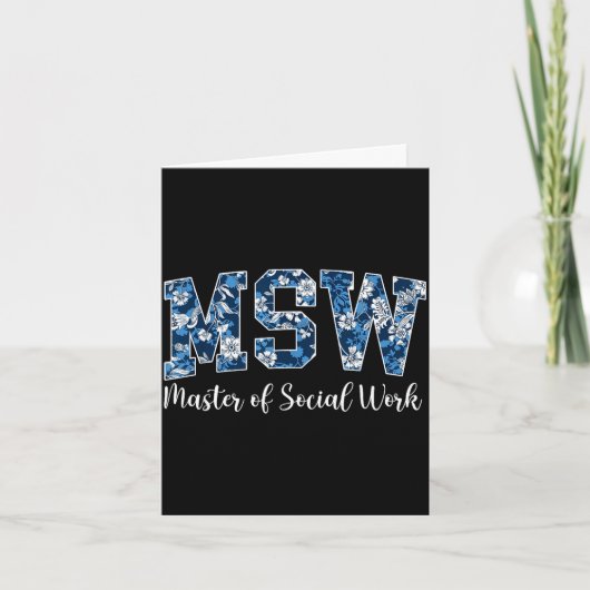 Msw master of social work graduation msw graduate  カード (正面)