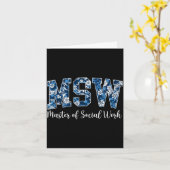 Msw master of social work graduation msw graduate  カード (黄色い花)