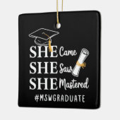 MSW Master’s Degree Master of Social Work Graduate セラミックオーナメント (左)