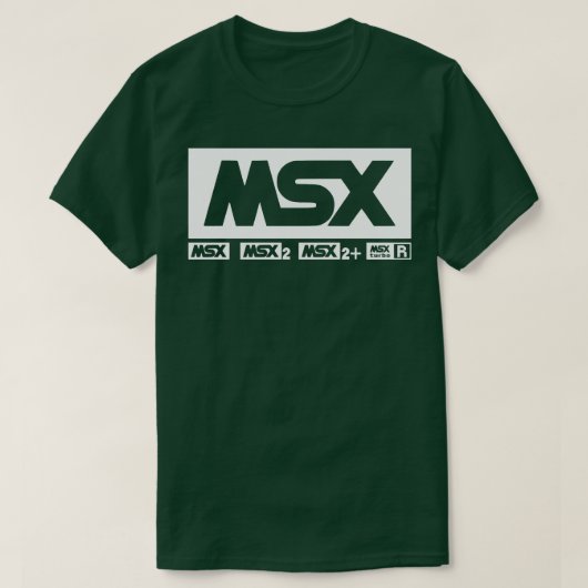 MSXロゴヴィンテージレトロコンピュータ Tシャツ (デザイン正面)