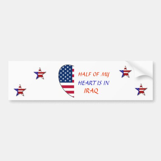 MTのハートの半分、病気バンパー バンパーステッカー (正面)