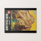 Mtの調理師のニュージーランドのヴィンテージ旅行ポスター ジグソーパズル (横)