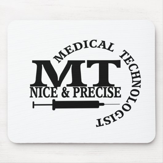 MTスローガンNICEおよび精密な医学研究所の技術 マウスパッド (正面)