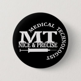 MTスローガンNICEおよび精密な医学研究所の技術 缶バッジ