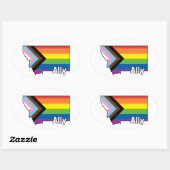 MT同盟国の進捗フラグ 楕円形シール (シート)