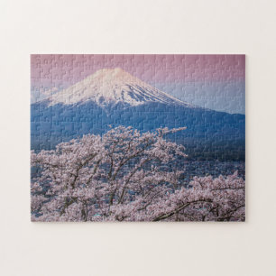 Mt富士および桜 ジグソーパズル