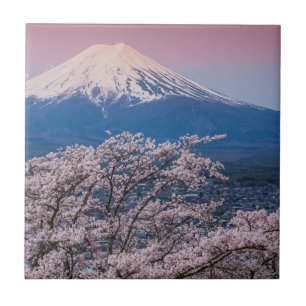 Mt富士および桜 タイル