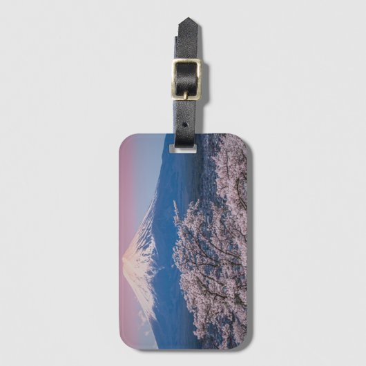 Mt富士および桜 ラゲッジタグ (正面縦)