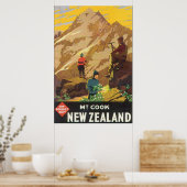 Mt調理師ニュージーランドヴィンテージ旅行ポスター ポスター (キッチン)
