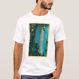 Mt.ばら色のHighwayLake Tahoe、カリフォルニアからの眺め Tシャツ