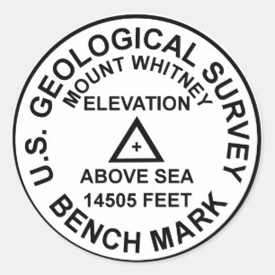 Mt.ウィットニーUSGSのスタイルの基準 ラウンドシール