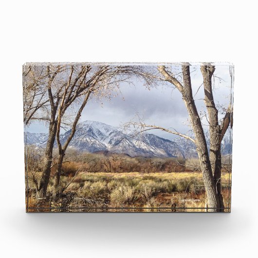 Mt.トムのOwensの谷の山景色 フォトブロック (正面)