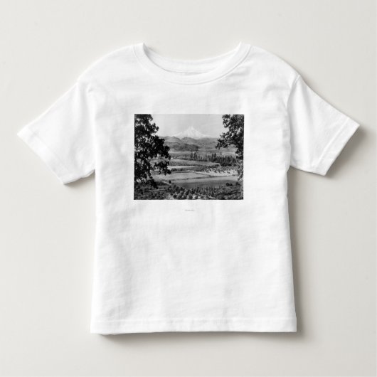 Mt.フッド川の谷の写真からのフード トドラーTシャツ (正面)