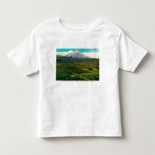 Mt.フッド川ValleyHoodの川からのフード、または トドラーTシャツ (正面)