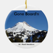 Mt.フード草原のスキー区域、オレゴン セラミックオーナメント (裏面)