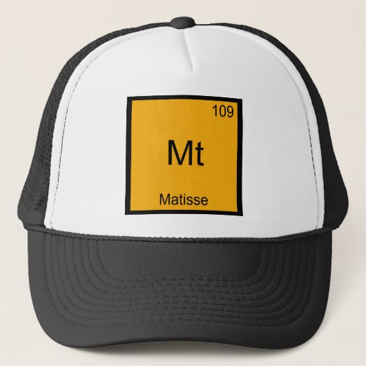 Mt - マティス おもしろ化学元素シンボルTシャツ キャップ (正面)