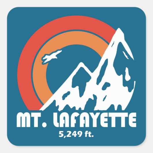 Mt.ラファイエット・ニューハンプシャー・サン・イーグル スクエアシール (正面)