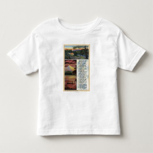 Mt.無くなった湖の眺めからのフード トドラーTシャツ (正面)