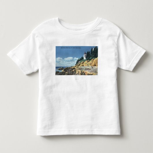 Mt.無人島、低音港の頭部の灯台 トドラーTシャツ (正面)