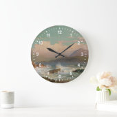 Mt.砂漠、メイン ラージ壁時計 (ホーム)