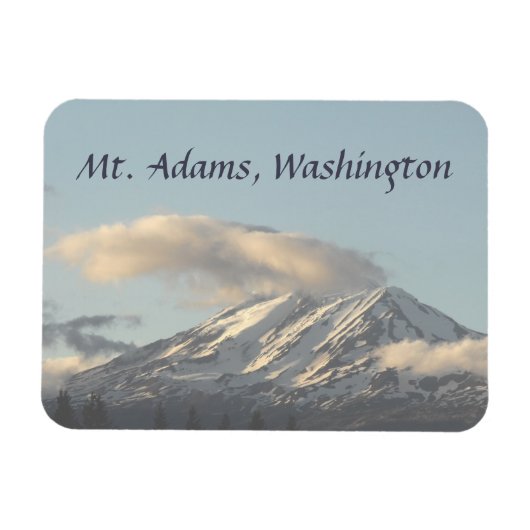 Mt. Adams, Washington with Cloud Photo マグネット (横)