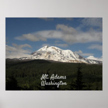 Mt. Adams Washinton with Forest and Blue Sky Photo