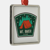 Mt. Baker Wilderness Washington Camping メタルオーナメント (右)