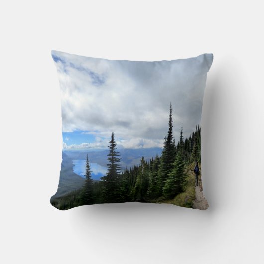 Mt Brownのマクドナルド湖 – Glacier National Park クッション (正面)