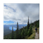 Mt Brownのマクドナルド湖 – Glacier National Park タイル (正面)