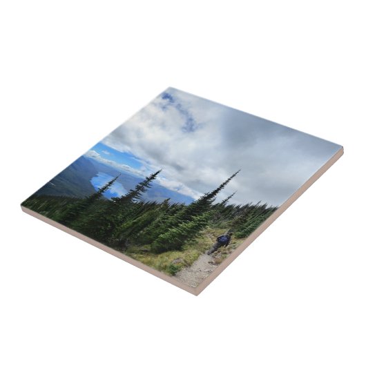 Mt Brownのマクドナルド湖 – Glacier National Park タイル (側面)