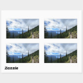 Mt Brownのマクドナルド湖 – Glacier National Park 長方形シール (シート)