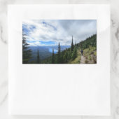 Mt Brownのマクドナルド湖 – Glacier National Park 長方形シール (バッグ)