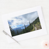 Mt Brownのマクドナルド湖 – Glacier National Park 長方形シール (封筒)