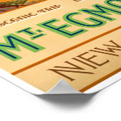 Mt. Egmontニュージーランドヴィンテージ旅行ポスター ポスター (角)