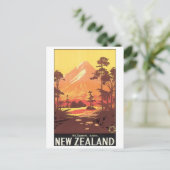 Mt Egmontニュージーランド旅行ポスター ポストカード (スタンド正面)