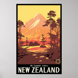 Mt Egmont New Zealand ポスター