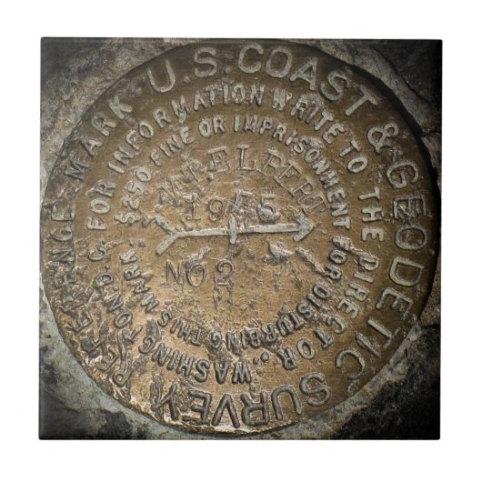 Mt Elbert Fourtenerベンチマークタイル タイル (正面)