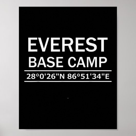 Mt Everest Base Camp Coordinates  ポスター (正面)