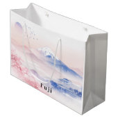 Mt. Fuji & Cherry Blossoms Elegant ラージペーパーバッグ (正面アングル)