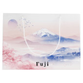 Mt. Fuji & Cherry Blossoms Elegant ラージペーパーバッグ (裏面)