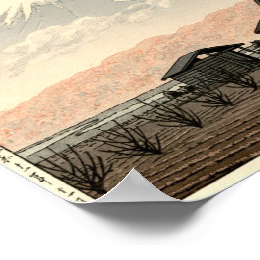 Mt. Fuji from Narusawa Hasui Kawase Poster Print ポスター (角)